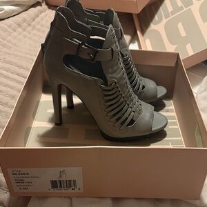 BCBGeneration Gray Cutout Heels